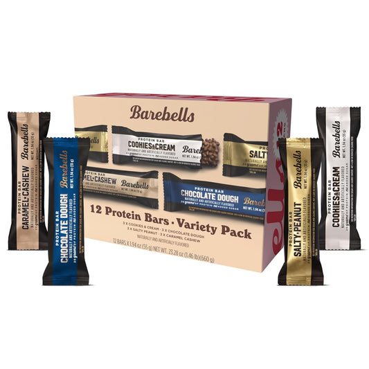 Barebells Protein Bar Variety Pack - 12 Bars, 1.9 oz - Protein Snack with 20g of Protein - 1g of Sugar